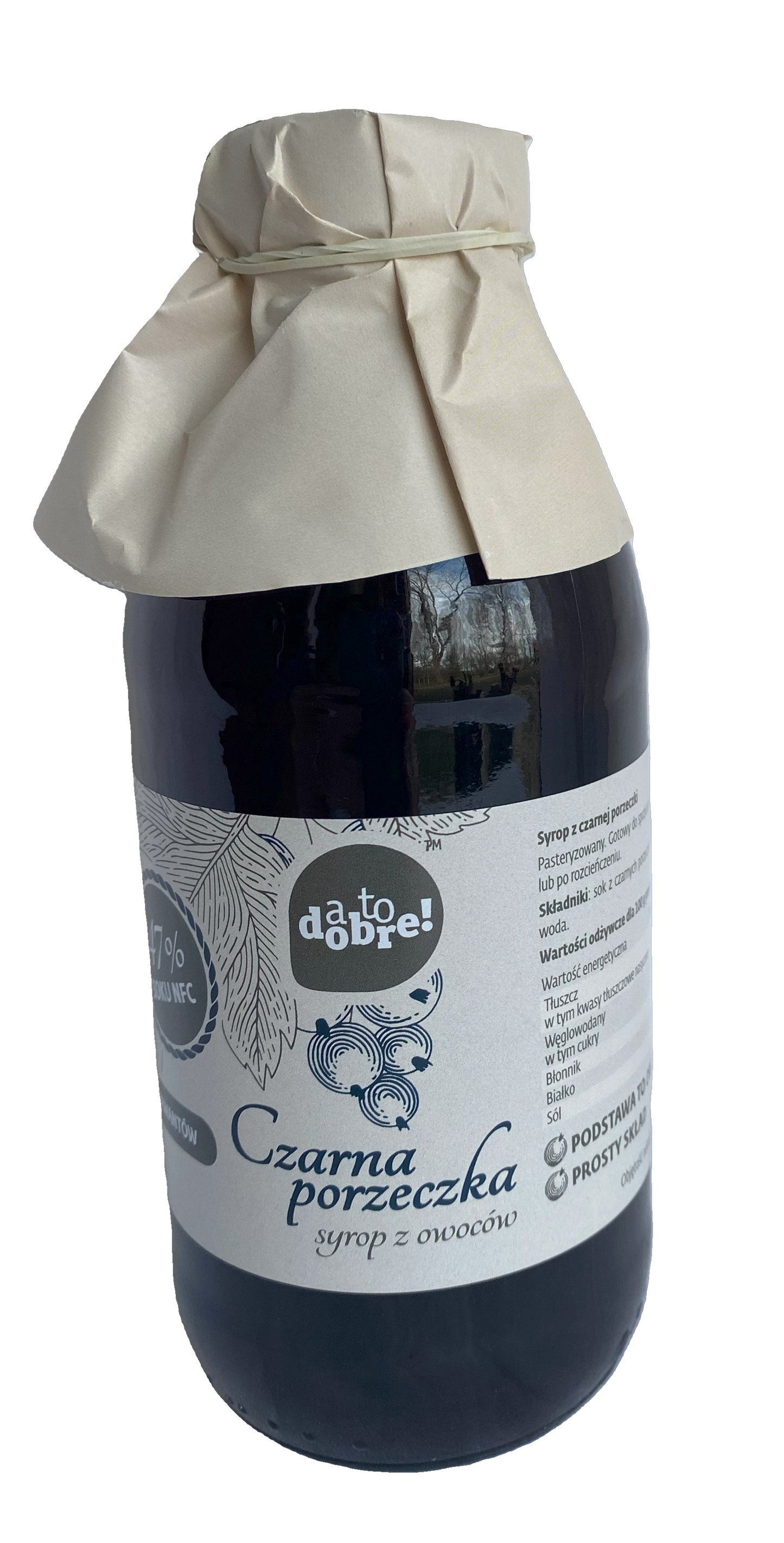 Syrop z czarnej porzeczki 47% soku NFC 330 ml