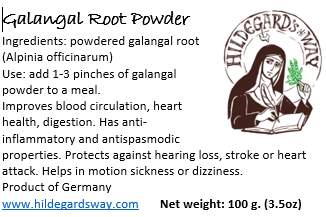 Galgant (Alpinia Officinarum) 100 g. korzeń w proszku