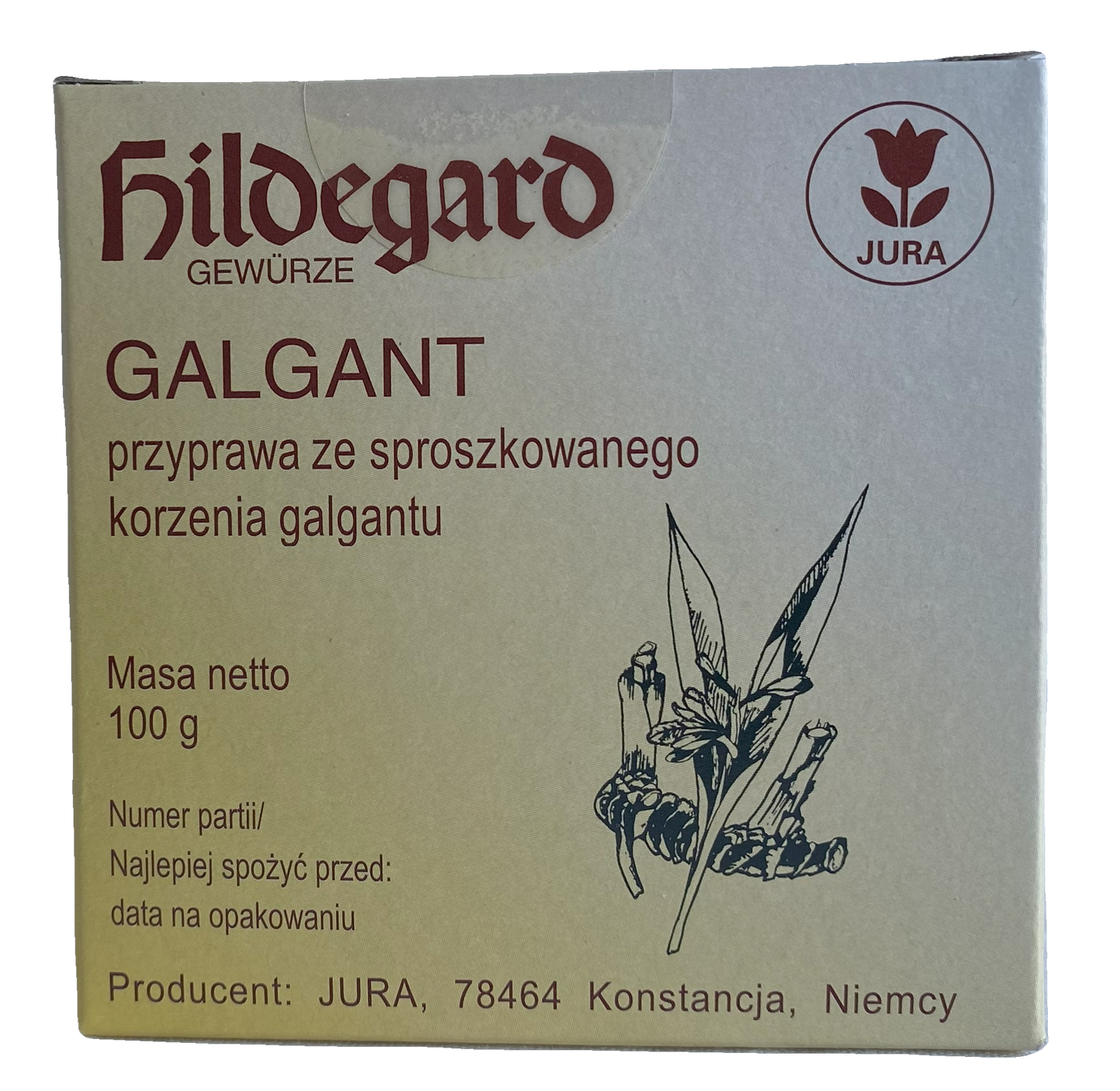 Galgant (Alpinia Officinarum) 100 g. korzeń w proszku
