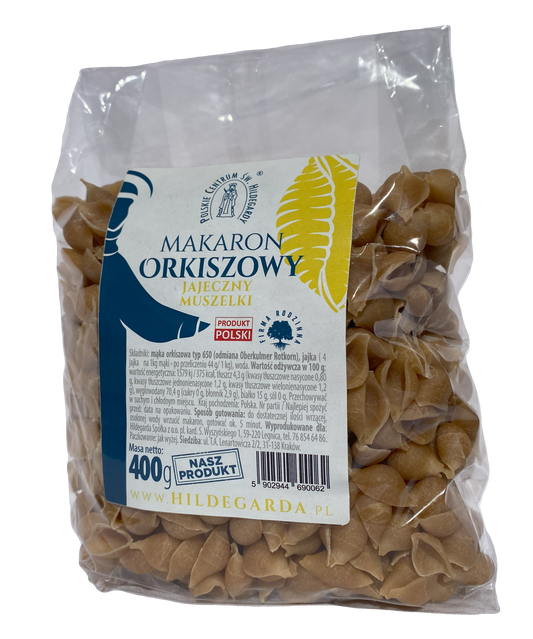 Makaron orkiszowy jajeczny "Hildegarda" muszelka 400g