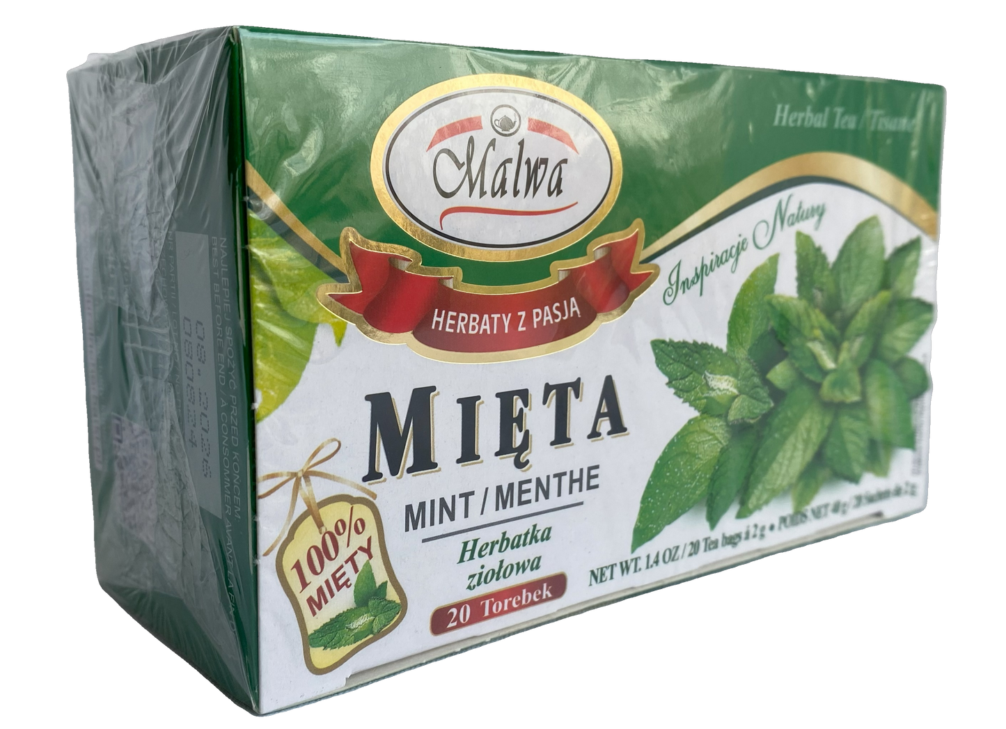 Herbatka ziołowa, mięta. "Malwa" 40g