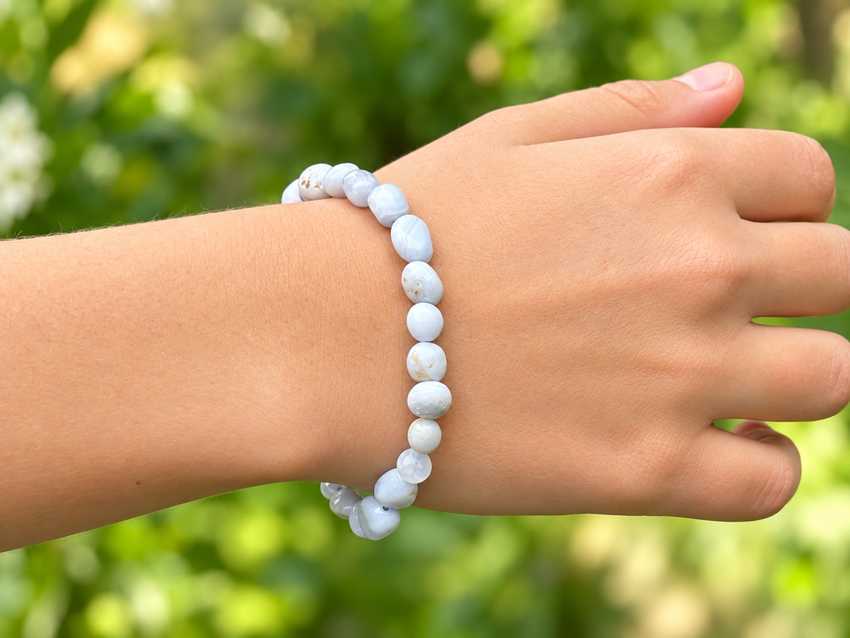 Blue Chalcedony Bracelet | St. Hildegard's Gemstones