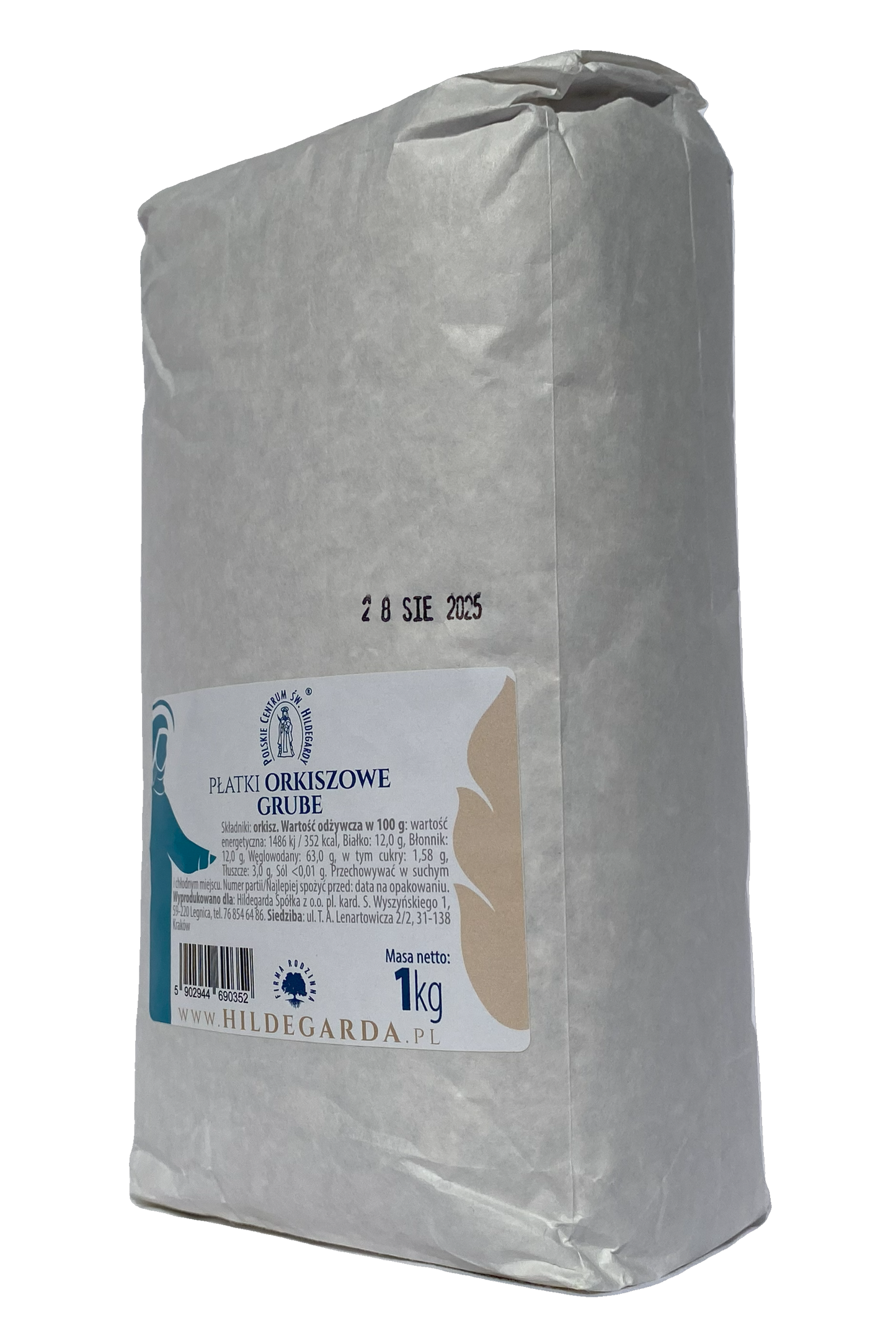 Płatki orkiszowe grube 1 kg (2.2lbs)