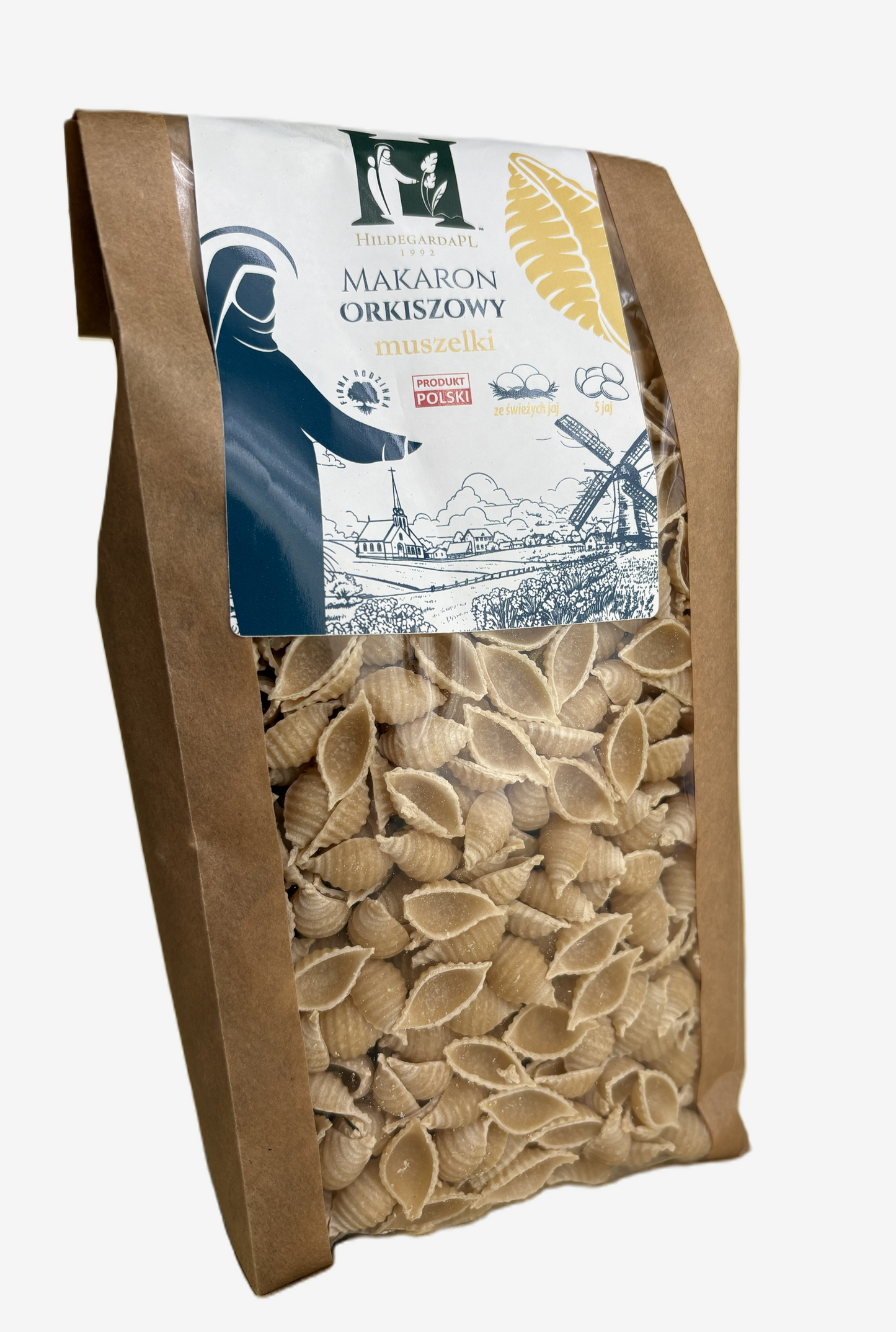 Makaron orkiszowy jajeczny "Hildegarda" muszelka 400g