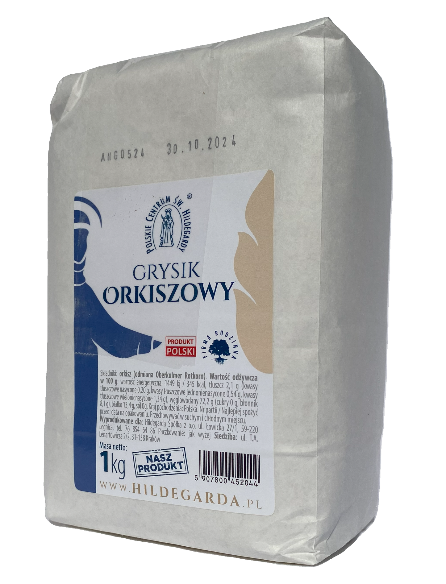 Grysik orkiszowy 1 kg (2.2lbs)