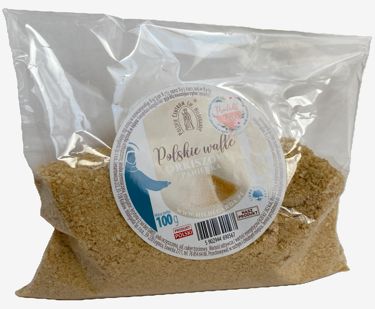 Polskie Wafle Orkiszowe - panierka waflowa 100 g.