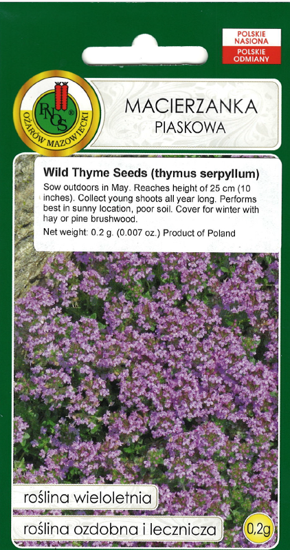 Wild Thyme seeds (Thymus serpyllum) 0.2 g (0.017 Oz)