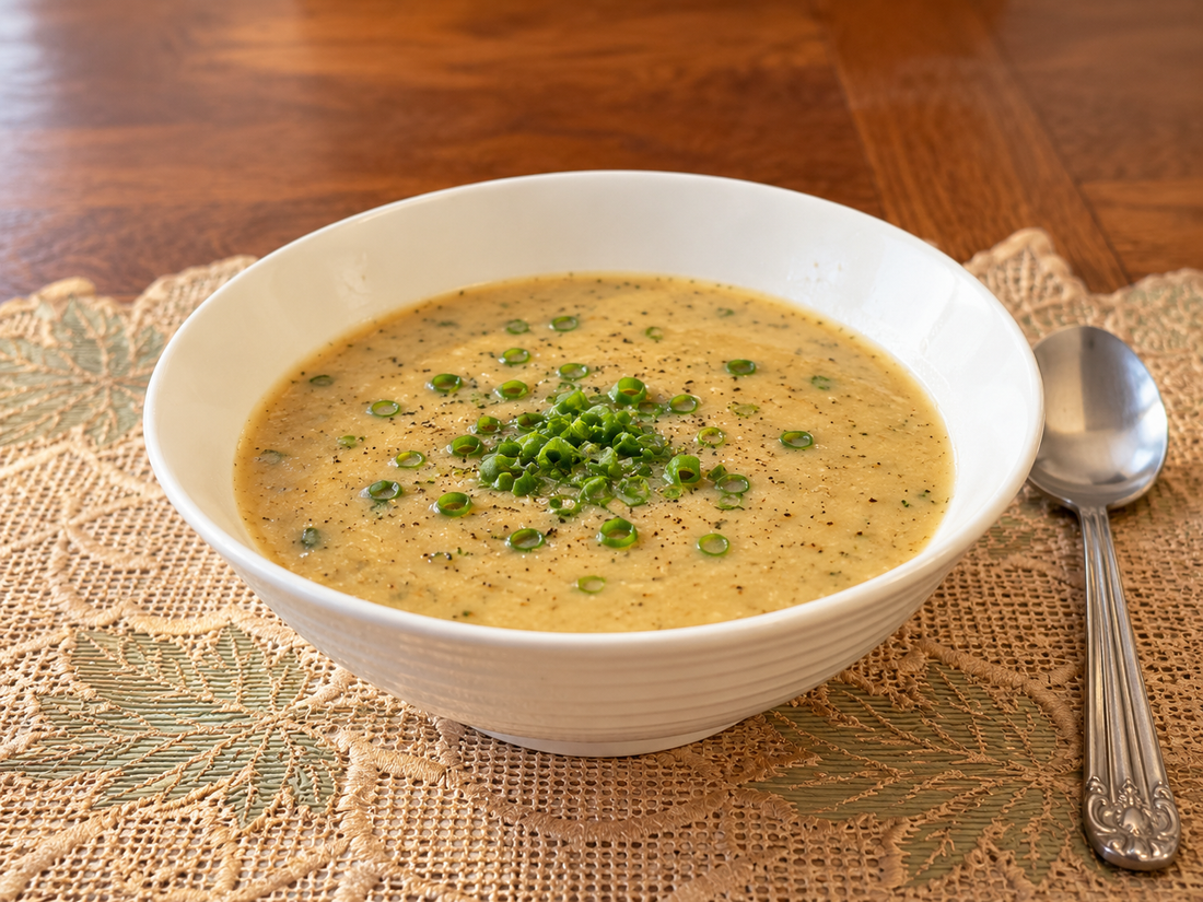 Easy Chickpea Soup with Hildegardian Herbs