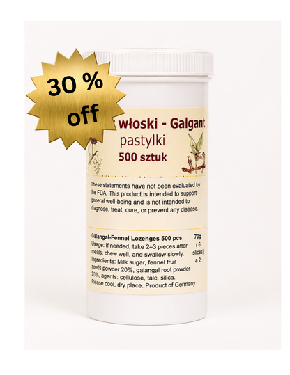 Pastylki galangalowo-koperkowe 500 szt.