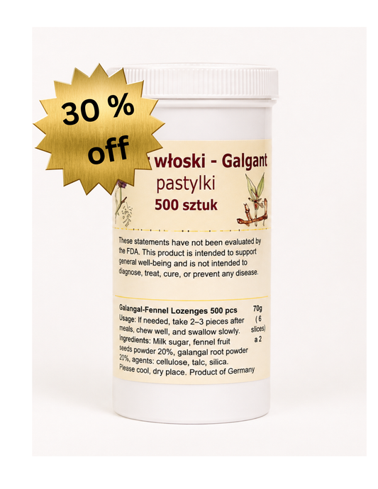 Pastylki galangalowo-koperkowe 500 szt.