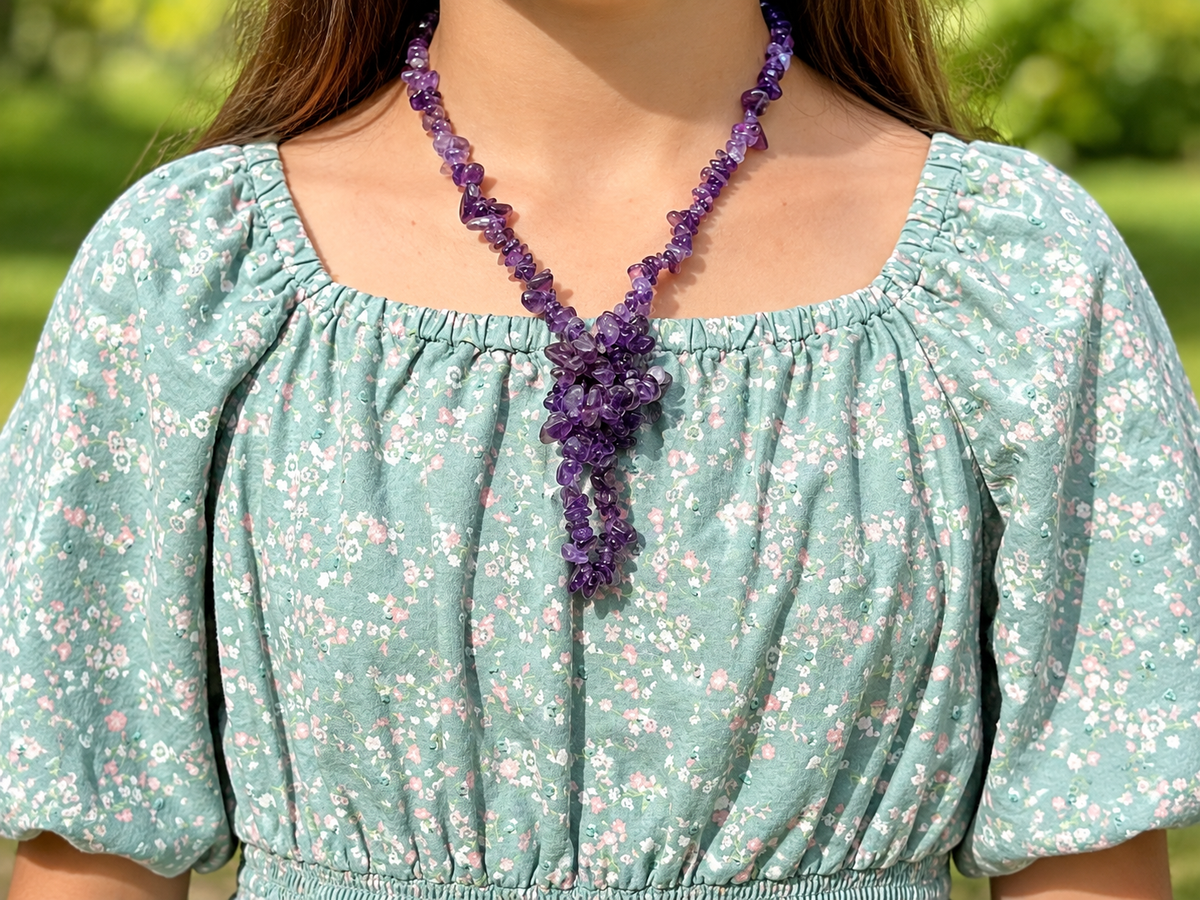 Amethyst Chip Necklace | St. Hildegard’s Gemstones