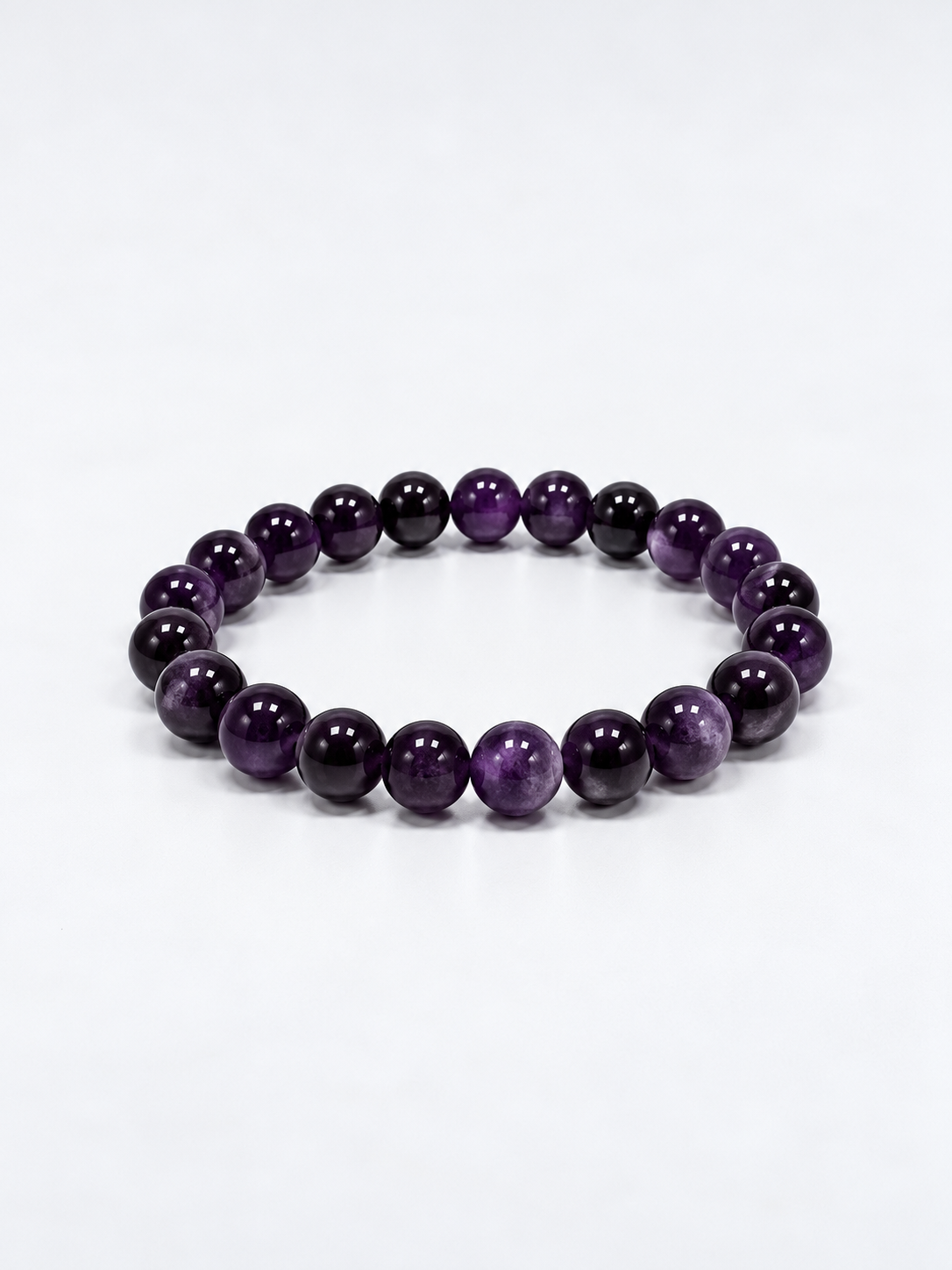 Amethyst Round Bead Bracelet – 8 mm | Skin Care, Harmony & Inner Balance