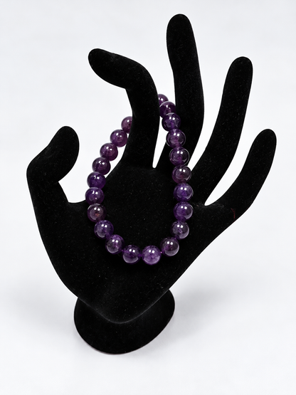 Amethyst Round Bead Bracelet – 8 mm | Skin Care, Harmony & Inner Balance