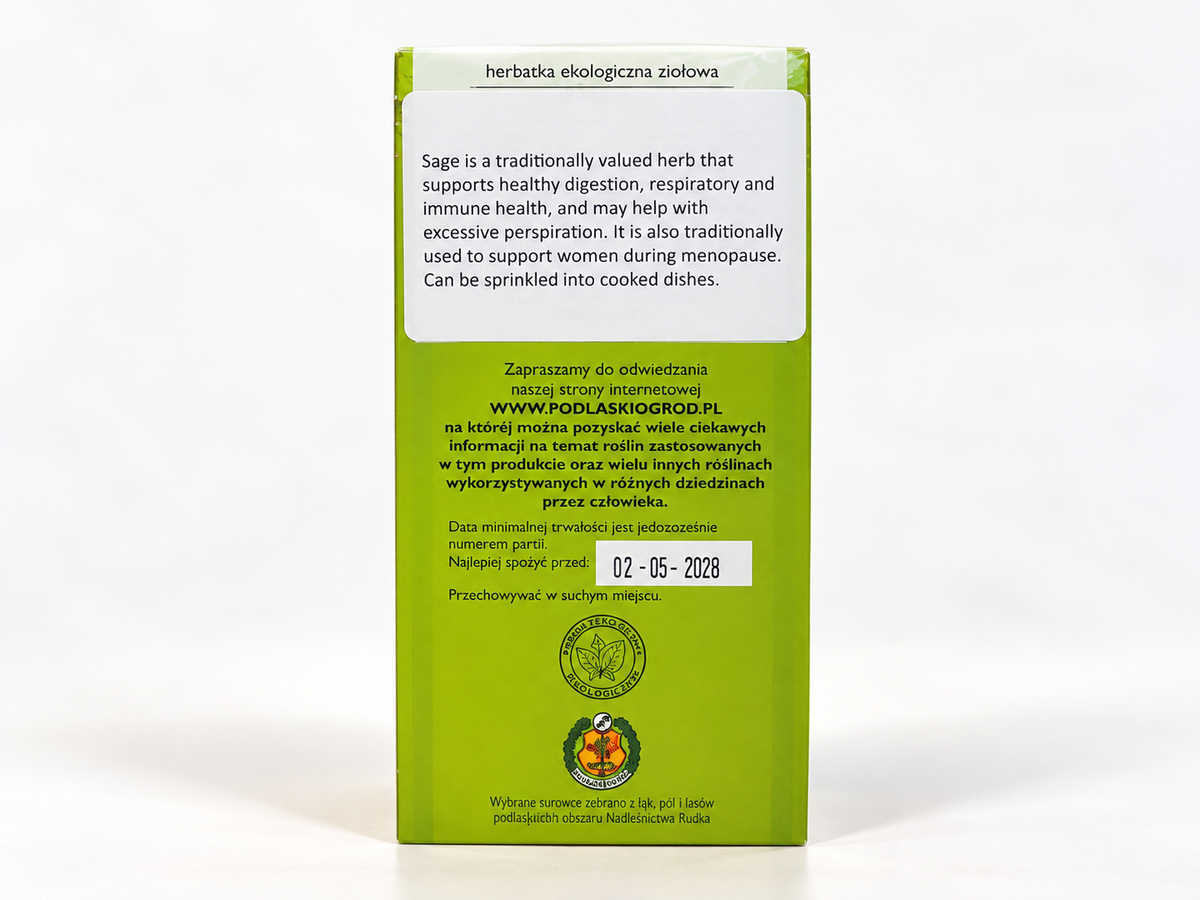Organic Sage Leaf (Salvia officinalis) – 0.88 oz (25 g)