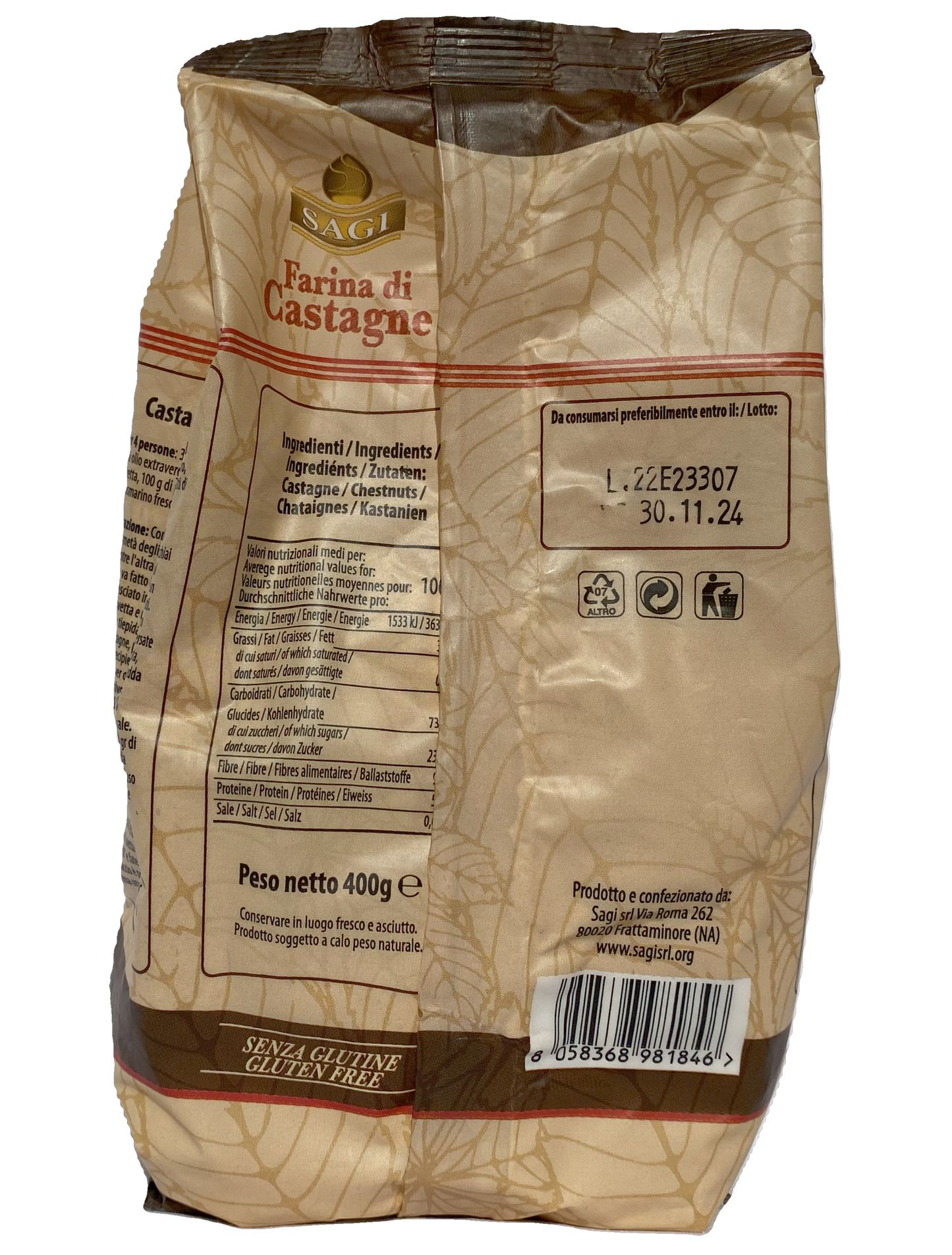 Chestnut flour - 400g (0.88 lbs)