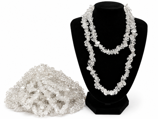 Crystal Chip Necklace | Mountain Crystal & Clear Quartz | St. Hildegard Gemstones Rock