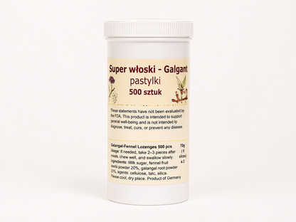Pastylki galangalowo-koperkowe 500 szt.
