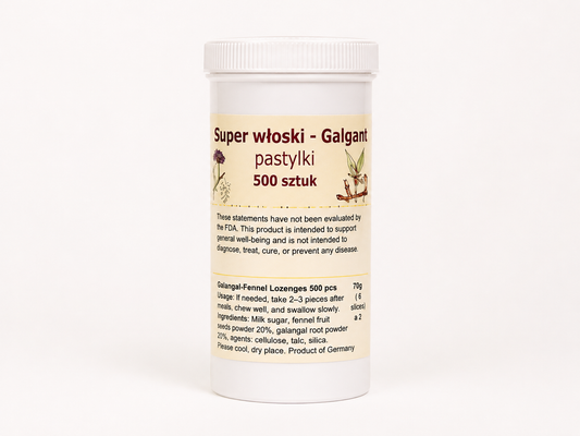 Pastillas de galanga e hinojo 500 uds 