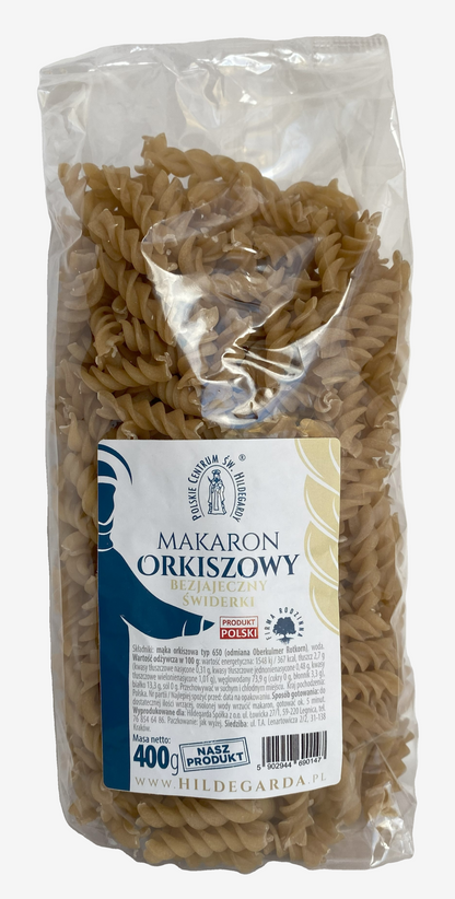 Makaron Orkiszowy Fusilli Bez Jajek "Hildegarda" 400 g. (14,11 uncji)