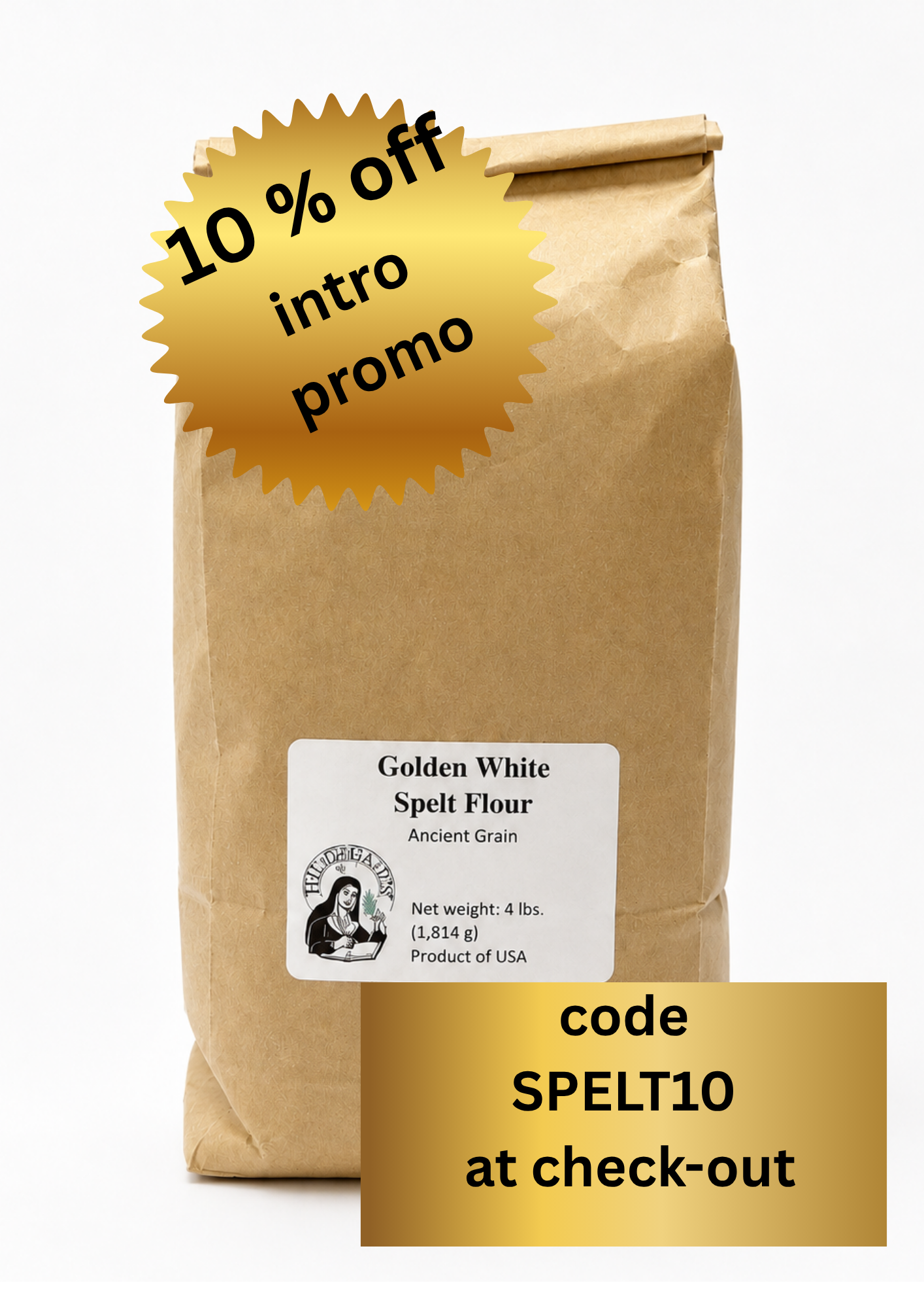 Golden White Spelt Flour 4 lbs