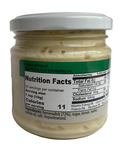 Horseradish - No preservatives 200g (7.5 oz) - Vegan