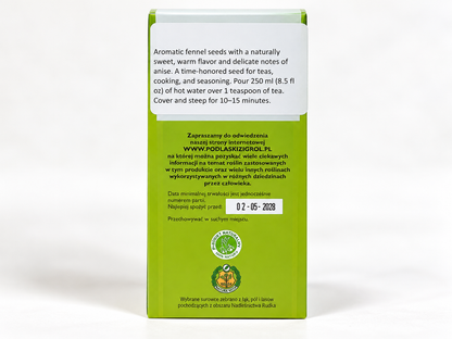 Semillas de hinojo orgánicas (Foeniculum vulgare) – 1.76 oz (50 g)