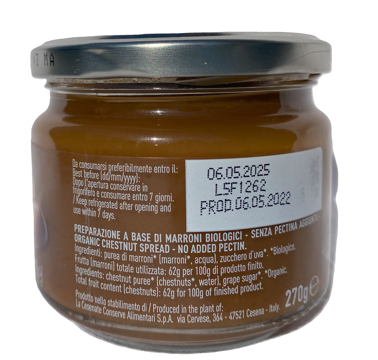 Organic Chestnut Spread 270g (9.5oz)