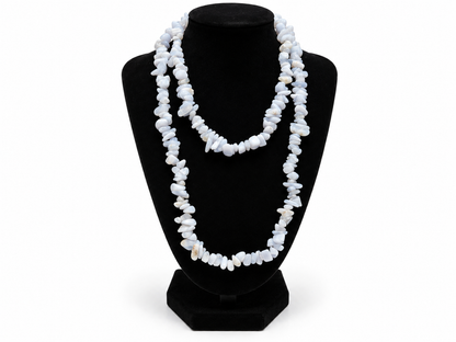 Blue Chalcedony Chip Necklace| St. Hildegard's Gemstones