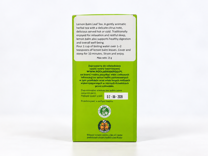 Toronjil orgánico (Melissa officinalis) – Infusión de hierbas en hojas sueltas, 0,88 oz (25 g)