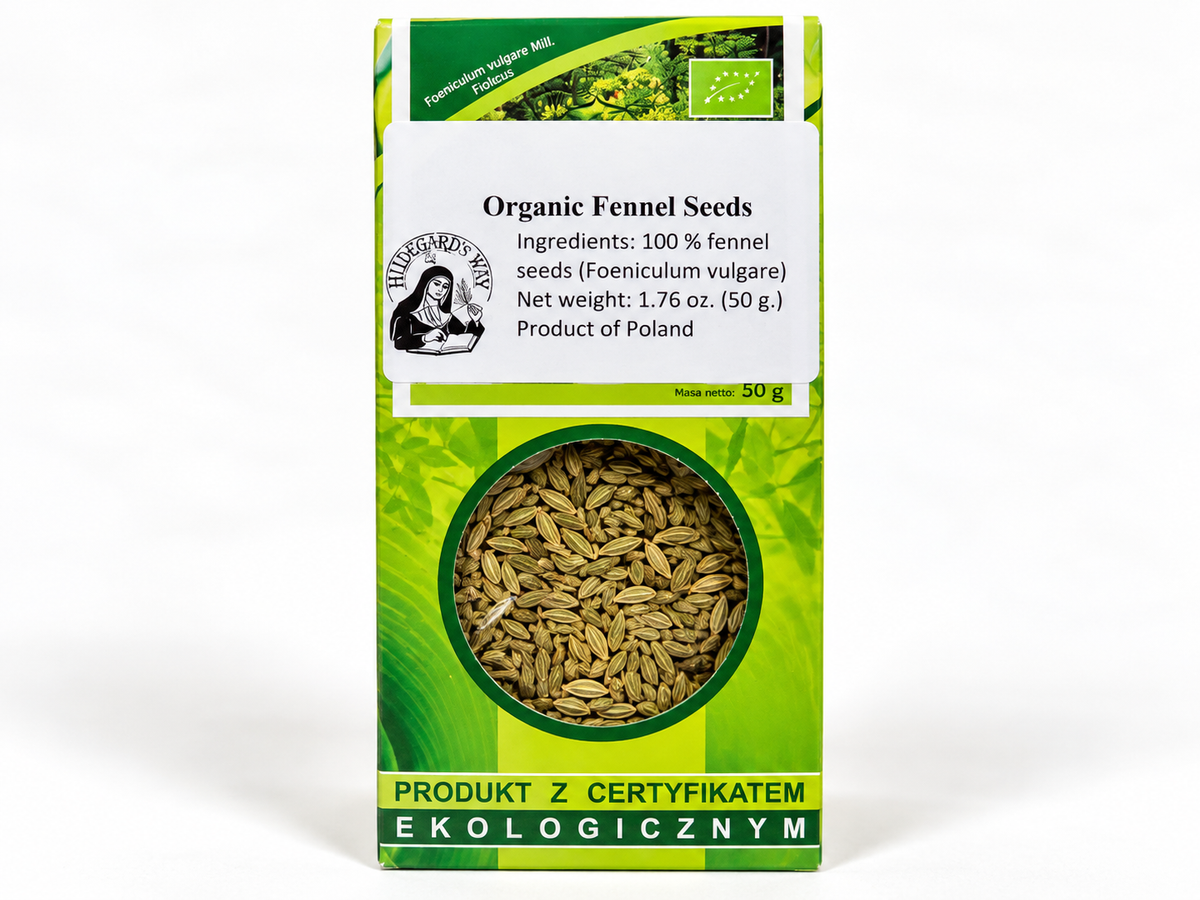 Semillas de hinojo orgánicas (Foeniculum vulgare) – 1.76 oz (50 g)