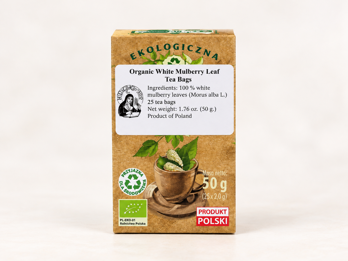 Té Orgánico de Hojas de Morera Blanca (Morus alba) – 25 Bolsitas, 1.76 oz (50 g)