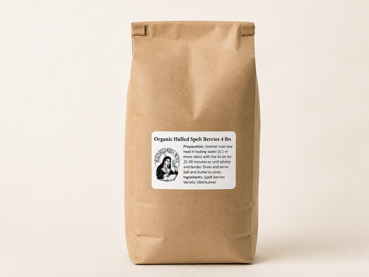 Organic Hulled Spelt Berries 4 lbs