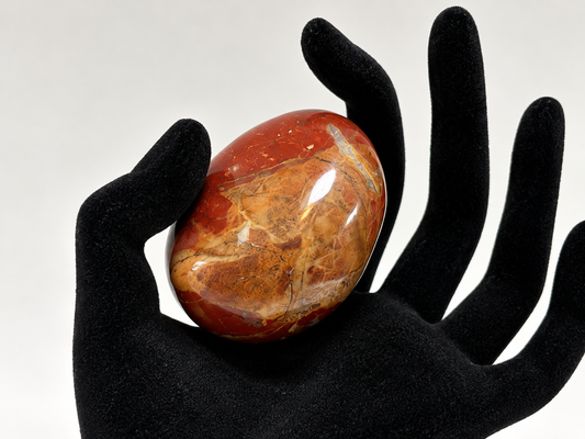 Red Jasper Palm Stone | St. Hildegard Gemstones