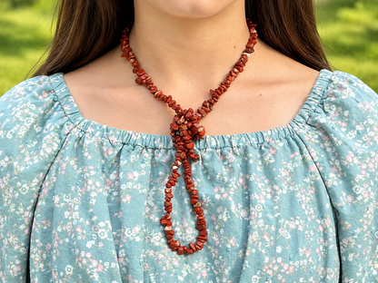 Red Jasper Chip Necklace | St. Hildegard Gemstones