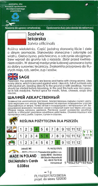 Sage Seeds (Salvia officinalis)