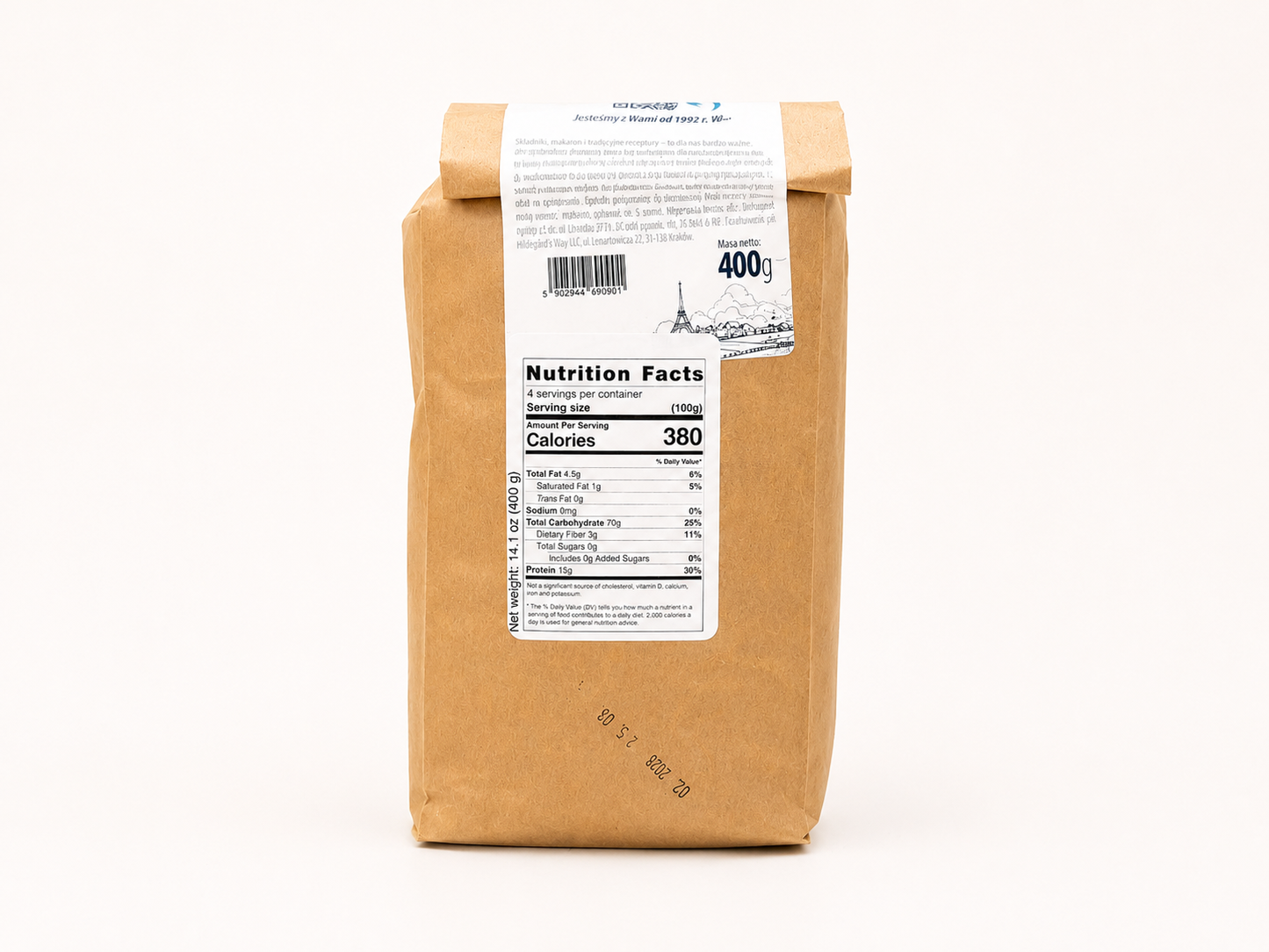 Spelt Pasta, Egg Shells "Hildegarda" 400g (14.11oz)