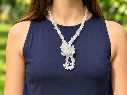 Crystal Chip Necklace | Mountain Crystal & Clear Quartz | St. Hildegard Gemstones Rock