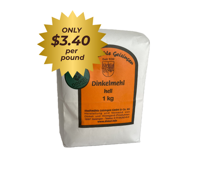 Extra Light Spelt Flour type 405 1 kg. (2.2 lbs.)