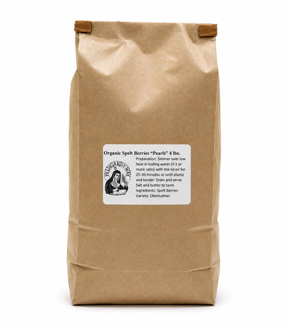 Organic Hulled Spelt Berries 4 lbs
