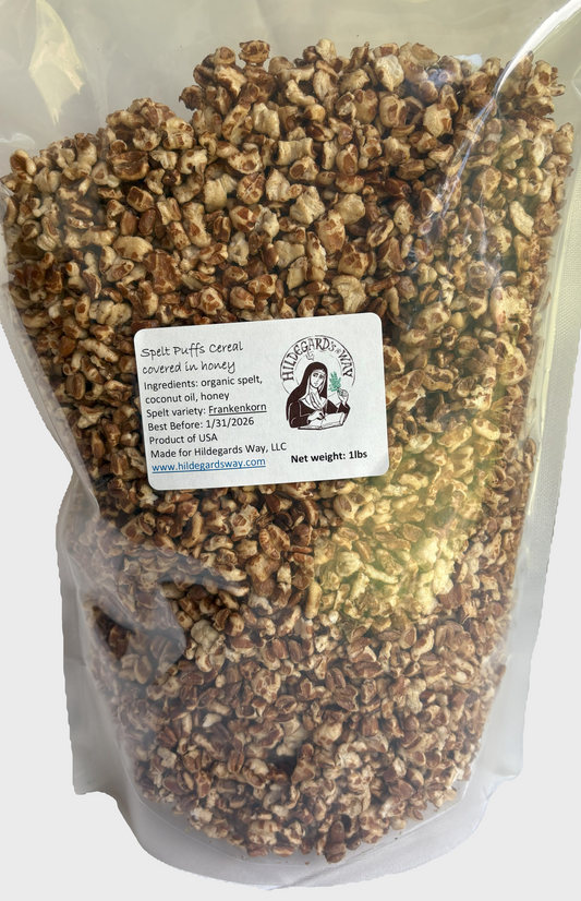 Honey-Coated Spelt Puffs Cereal (Frankenkorn) 1 lbs (16 oz)