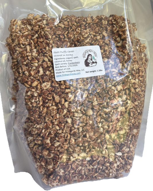 Honey Coated Spelt Puffs Cereal 1.5 lbs (24 oz.)