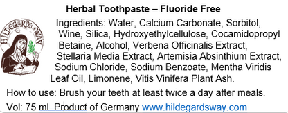 Herbal Toothpaste - Fluoride Free