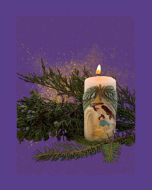 💜 Christmas Candle - A Gift of Light, Hope, and Almsgiving 💜