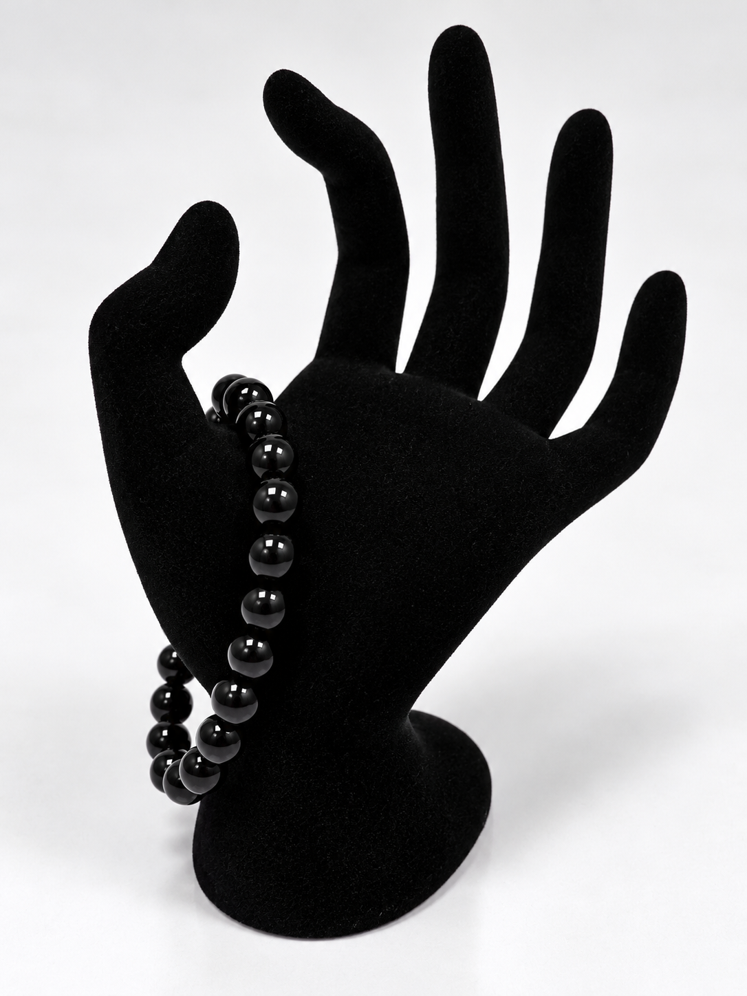 Black Agate 8 mm Round Bead Bracelet – Protection, Clarity & Inner Balance