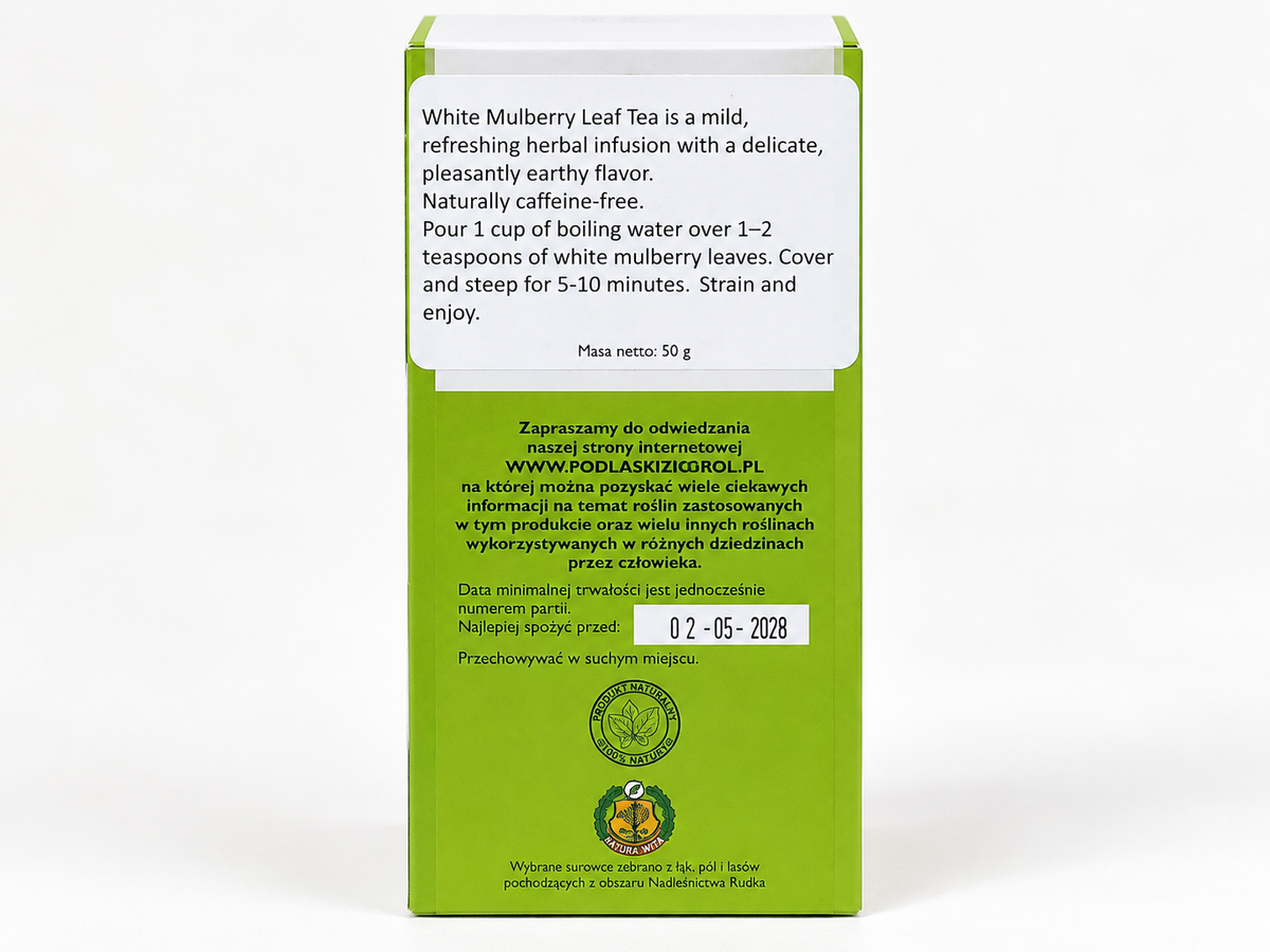 Organic White Mulberry Loose Leaf Tea (Morus alba) – 1.76 oz (50 g)