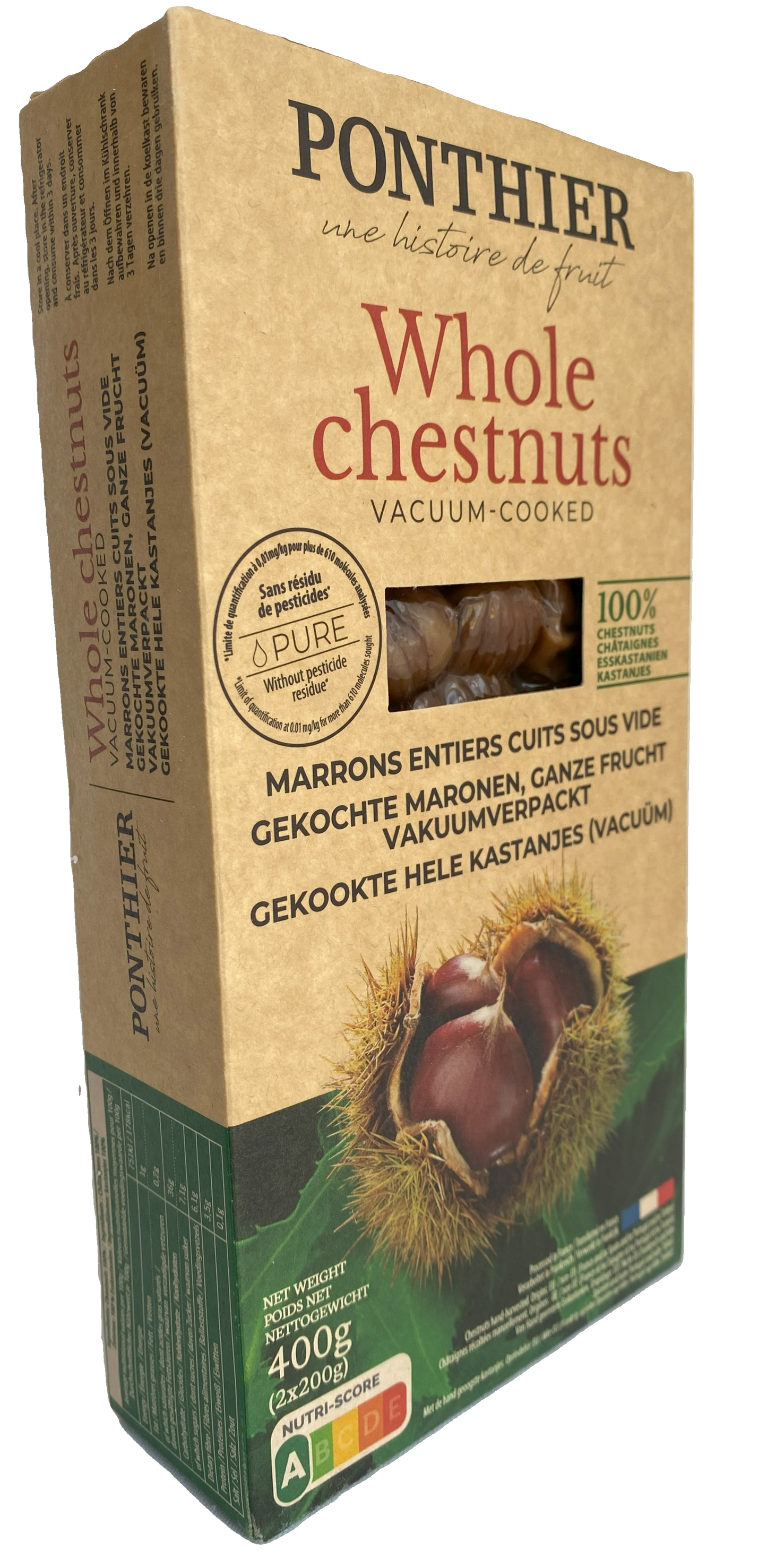 Chestnut Whole, Vacuum Cooked 400 g. (14.11 oz.)