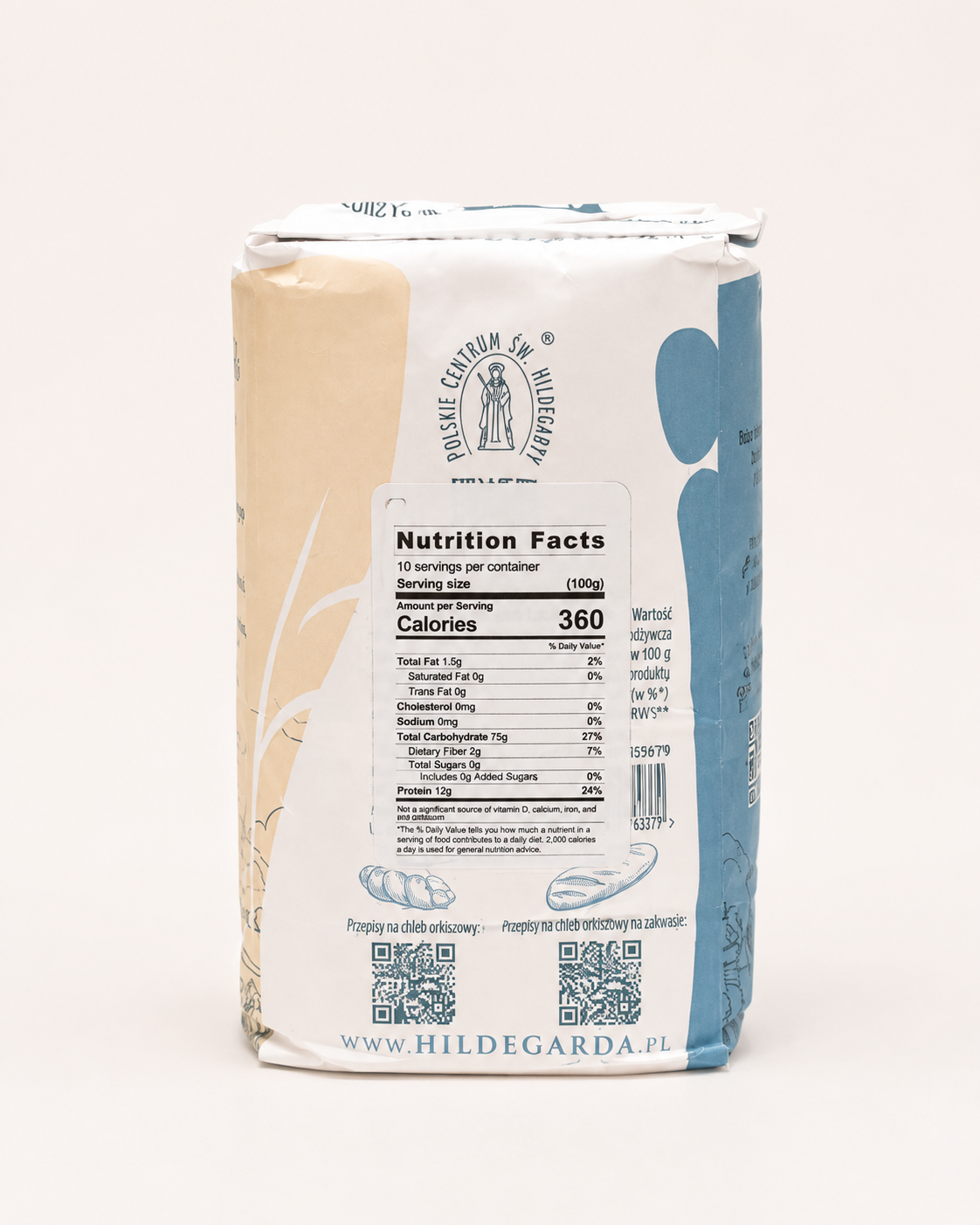 Light spelt flour type 650 „Hildegarda” - 1 kg (2.2 lbs)